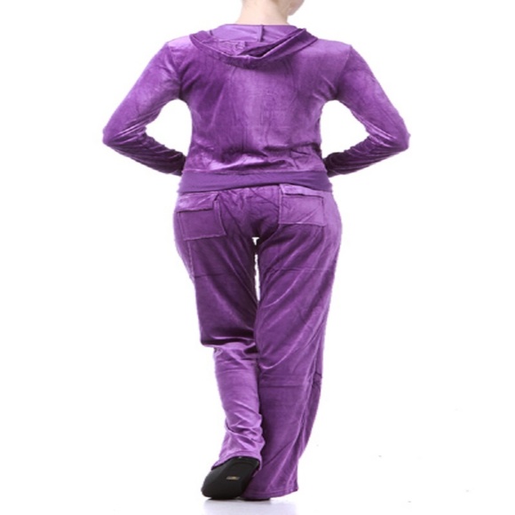 Beta House Pants & Jumpsuits Womens Purple Velour Jogging Suit